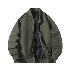 Stylish Military Green Bomber Jacket for Men - Perfect for Casual and Outdoor Activities