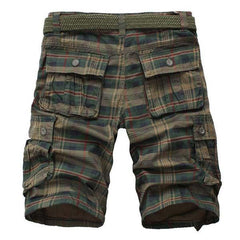 MEN'S VINTAGE POCKET PLAID SHORTS (WITHOUT BELT) 98497428X