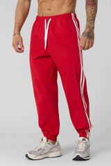 Men's Athletic Jogger Pants with Striped Design and Comfortable Fit