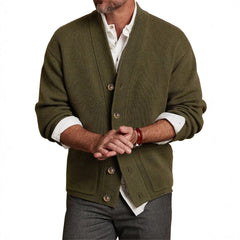 Men's Classic Black Cardigan Sweater - Stylish And Versatile For Everyday Wear