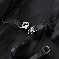 Tactical Bomber Jacket With Skull Patches And Utility Straps For Men