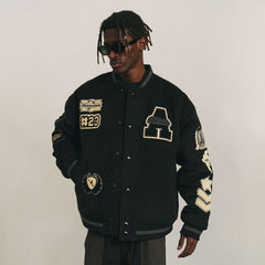 Embroidered Varsity Jacket for Men - Perfect for Casual and Sporty Looks