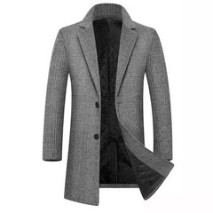 Classic Plaid Overcoat for Men - Perfect for Urban Elegance