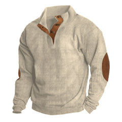 Stylish Half-Zip Pullover Sweatshirt For Men - Perfect For Casual And Outdoor Adventures