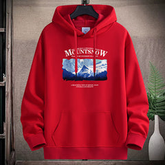 Stylish Mountain Graphic Hoodie For Men - Perfect For Casual Wear And Outdoor Adventures