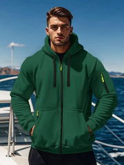 Stylish Men's Hoodie with Neon Accents for Outdoor Adventures