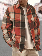 Stylish Plaid Flannel Shirt for Men - Perfect for Casual and Outdoor Wear