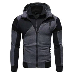 Stylish Men's Hooded Zip-Up Jacket - Perfect for Casual and Sporty Looks