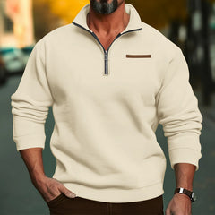 Men's Stylish Half-Zip Pullover Sweatshirt for Casual and Outdoor Wear
