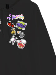 Trendy Graphic Hoodie with Bold Pop Art Design for Casual Wear