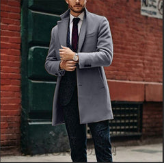 Stylish Men's Longline Overcoat for Modern Gentlemen