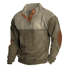 Stylish Half-Zip Pullover Sweatshirt For Men - Perfect For Casual And Outdoor Adventures