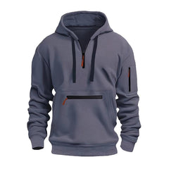 Men's Casual Multi-pocket Loose Sports Hoodie 51568546M