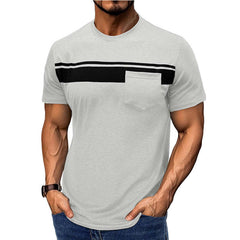Men's Casual Printed Round Neck Short Sleeve T-Shirt MTA0182D5X