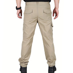 Men's Tactical Cargo Pants with Multiple Pockets and Adjustable Waistband