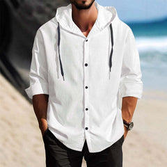 Men's Solid Color Casual Long Sleeve Hoodie MTA2037C2X