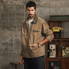 Stylish Men's Jacket with Zippered Pockets and Collar Design for Casual Wear