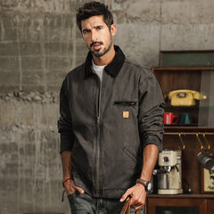 Stylish Men's Jacket with Zippered Pockets and Collar Design for Casual Wear