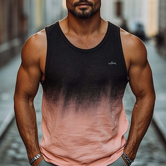 Men's Cool Gradient Contrast Printed Casual Tank Top MTA2510C5U