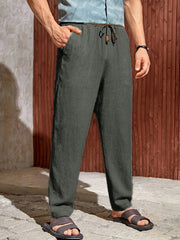 Stylish Drawstring Waist Trousers for Men - Perfect for Casual and Outdoor Activities