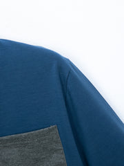 Men's Casual Polo Shirt: Chest Pocket, Collared With Buttons, Color-Block T-Shirt Top