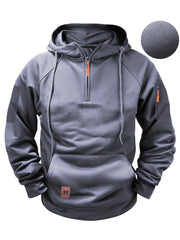 Men's Tactical Hoodie with Orange Zipper Pulls - Perfect for Outdoor Adventures