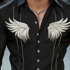 Men's Casual Printed Long Sleeve Shirt MTA2592C1X