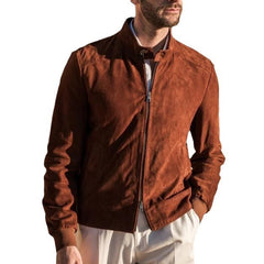 Stylish Orange Bomber Jacket for Men - Perfect for Casual and Outdoor Adventures