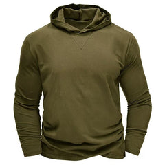 Men's Casual Hooded Long Sleeve T-Shirt - Stylish and Comfortable for Everyday Wear