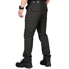 Men's Tactical Cargo Pants with Multiple Pockets and Adjustable Waistband