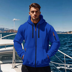 Stylish Men's Hoodie with Neon Accents for Outdoor Adventures