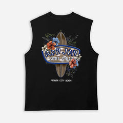 Surf-Inspired Graphic Tank Top for Summer Beach Adventures