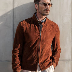 Stylish Orange Bomber Jacket for Men - Perfect for Casual and Outdoor Adventures