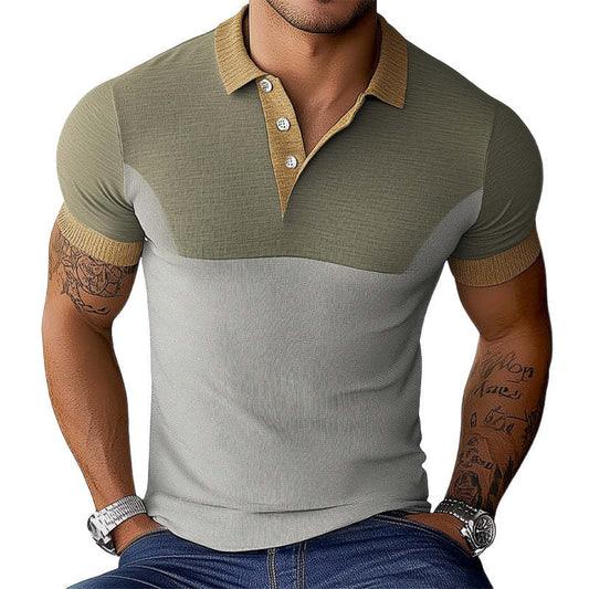 Men's Summer Skin Friendly And Comfortable Polo T-Shirt MTA2895C3U