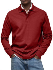 Men's Long Sleeve Polo Shirt - Classic Fit For Casual And Smart-Casual Occasions