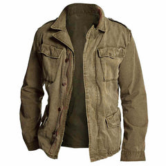 Vintage Casual Field Jacket for Men - Workwear-Inspired, Durable Outerwear