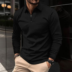 Men's Stylish White Quarter-Zip Pullover For Casual And Formal Wear