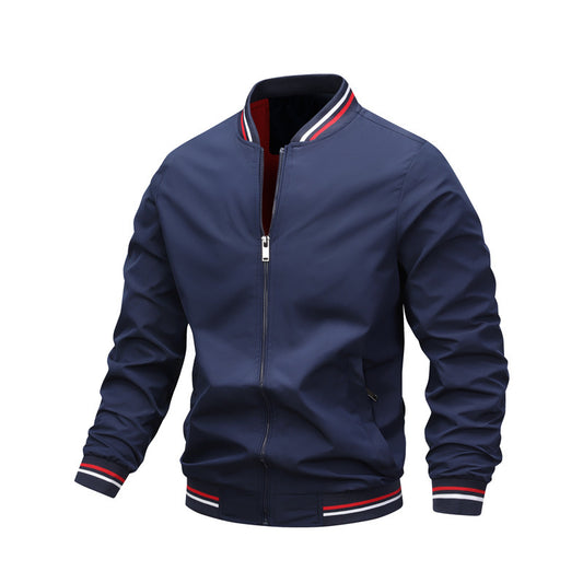 Men's Stylish Olive Green Bomber Jacket - Perfect For Casual And Sporty Looks
