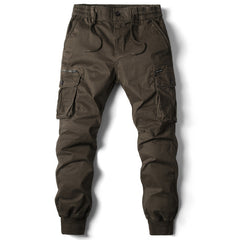 Men's Cargo Pants with Adjustable Waistband and Multiple Pockets for Outdoor Activities