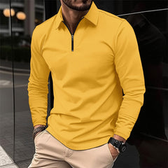 Men's Stylish White Quarter-Zip Pullover For Casual And Formal Wear
