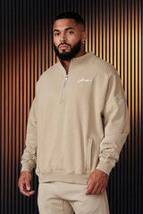 Stylish Half-Zip Sweatshirt for Men - Perfect for Casual and Sporty Looks