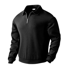 Men's Stylish Quarter-Zip Sweater with Textured Design for Casual and Formal Wear