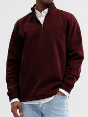 Stylish Quarter-Zip Pullover For Everyday Wear