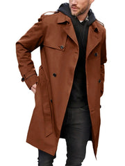 Stylish Double-Breasted Trench Coat for Men - Perfect for Urban Explorers
