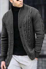 Men's Cable Knit Cardigan Sweater - Stylish and Versatile for Everyday Wear