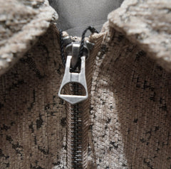 Stylish Patterned Zip-Up Jacket For Casual Elegance