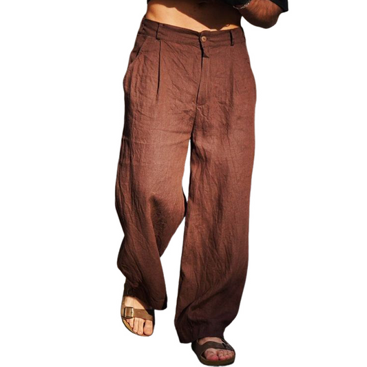 Men's Spring Fashion Casual Loose Cotton And Linen Pants MTA2082C9K