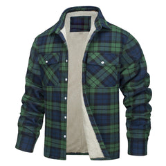Plaid Fleece-Lined Jacket For Men - Warm And Stylish Winter Outerwear