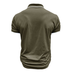 Men's Stylish Olive Green Polo Shirt - Perfect for Casual and Formal Occasions