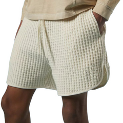 Men's Spring And Summer Fashion Waffle Elastic Waist Casual Shorts MTA0706D2K